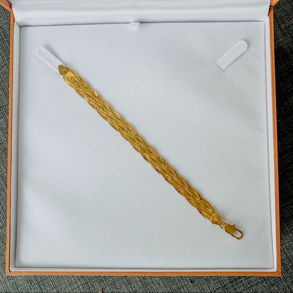 14k Solid Gold Vintage Style Braided Bracelet - Picture 1 of 3